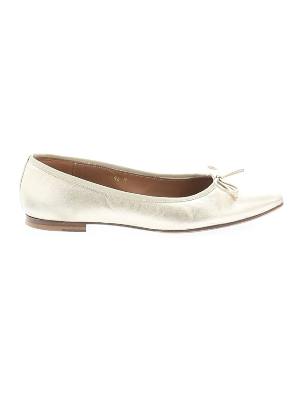 Margaux The Pointe Metallic Gold Ballet Bow Flats Size 42 US 11 Discontinued